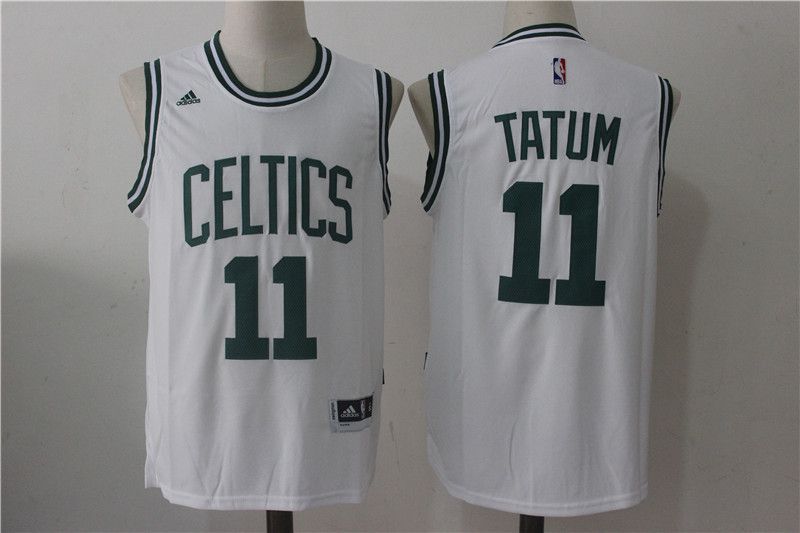 Men Boston Celtics #11 Jayson Tatum White NBA Jerseys->->NBA Jersey